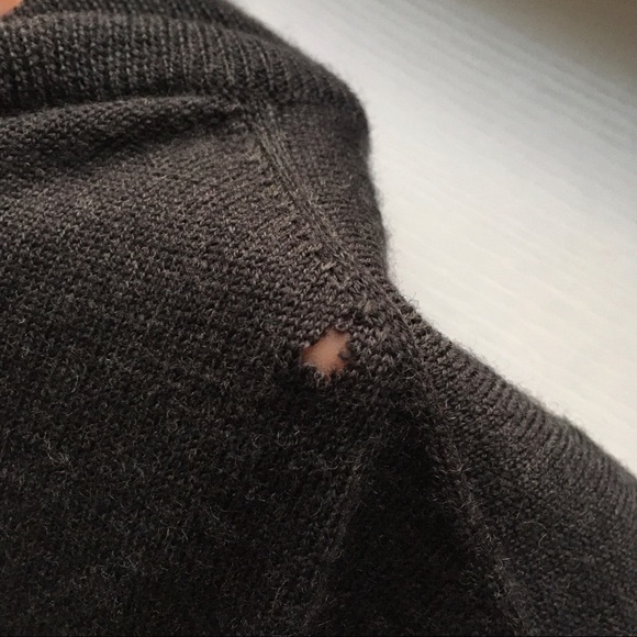 100% Merino Turtleneck Pullover Club Room L Grey - Picture 6 of 8